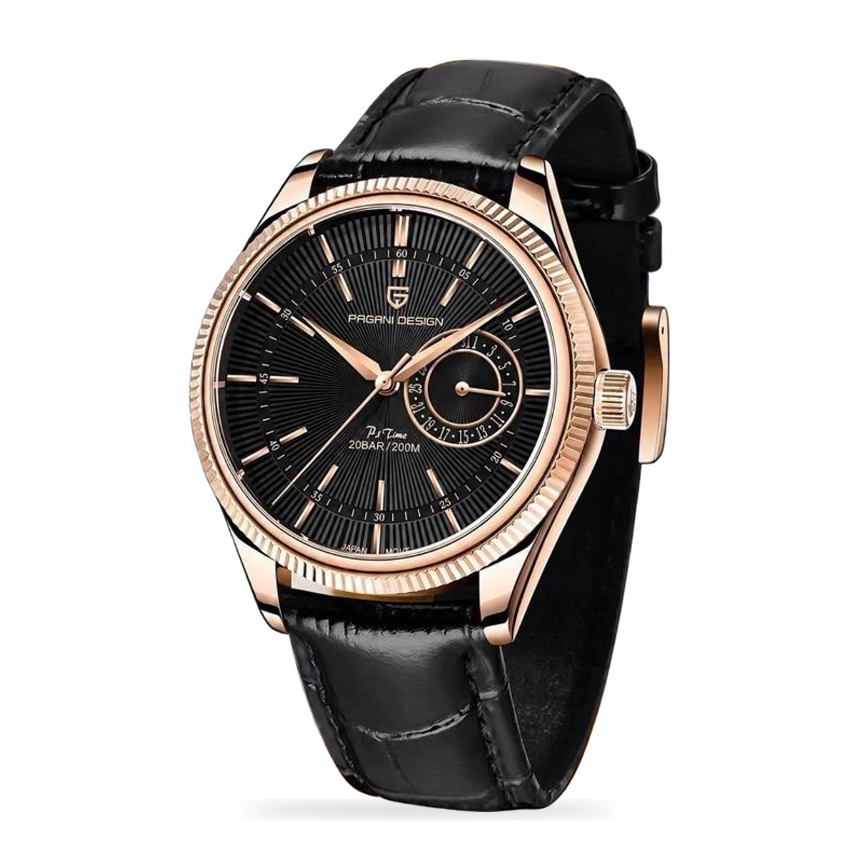 PAGANI DESIGN PD-1689 V3 QUARTZ — Đen Viền Rose
